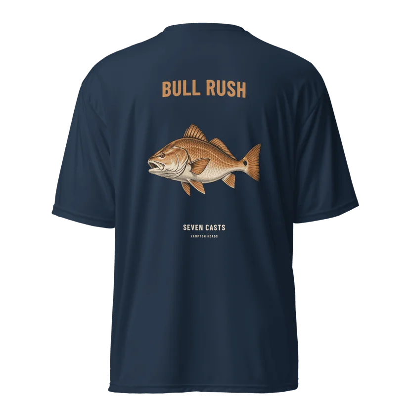 Bull Rush Performance Shirt — Printful product mockup
