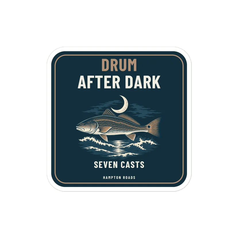 Drum After Dark Sticker — Printful product mockup