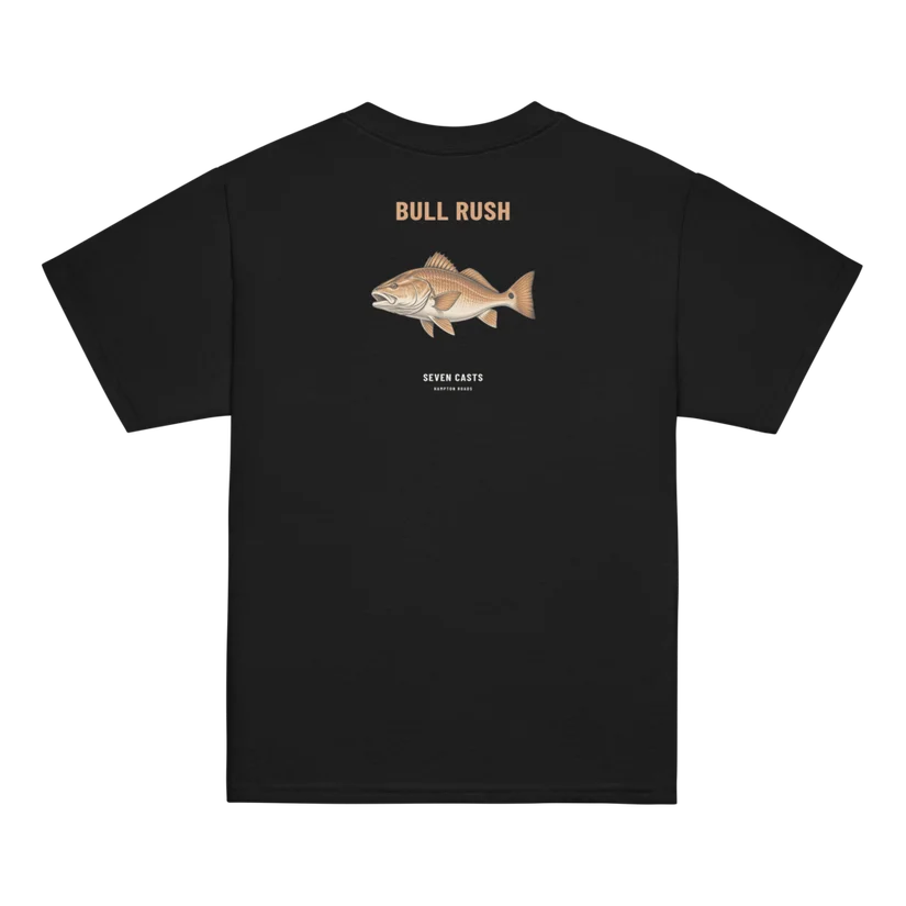 Seven Casts Bull Rush Youth Tee — Printful product mockup