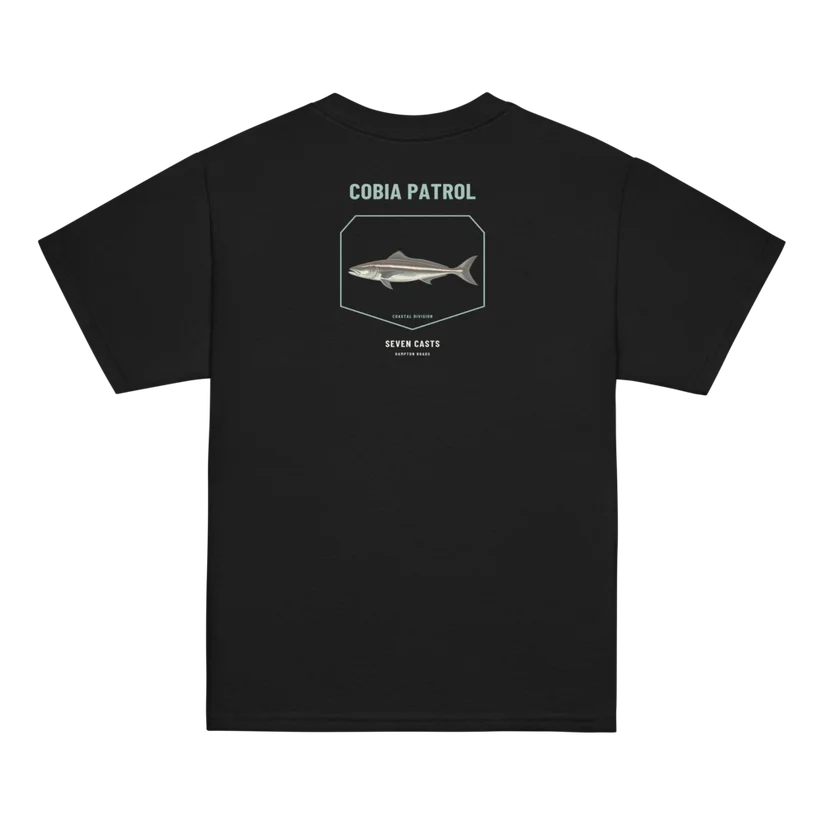 Seven Casts Cobia Patrol Youth Tee — Printful product mockup