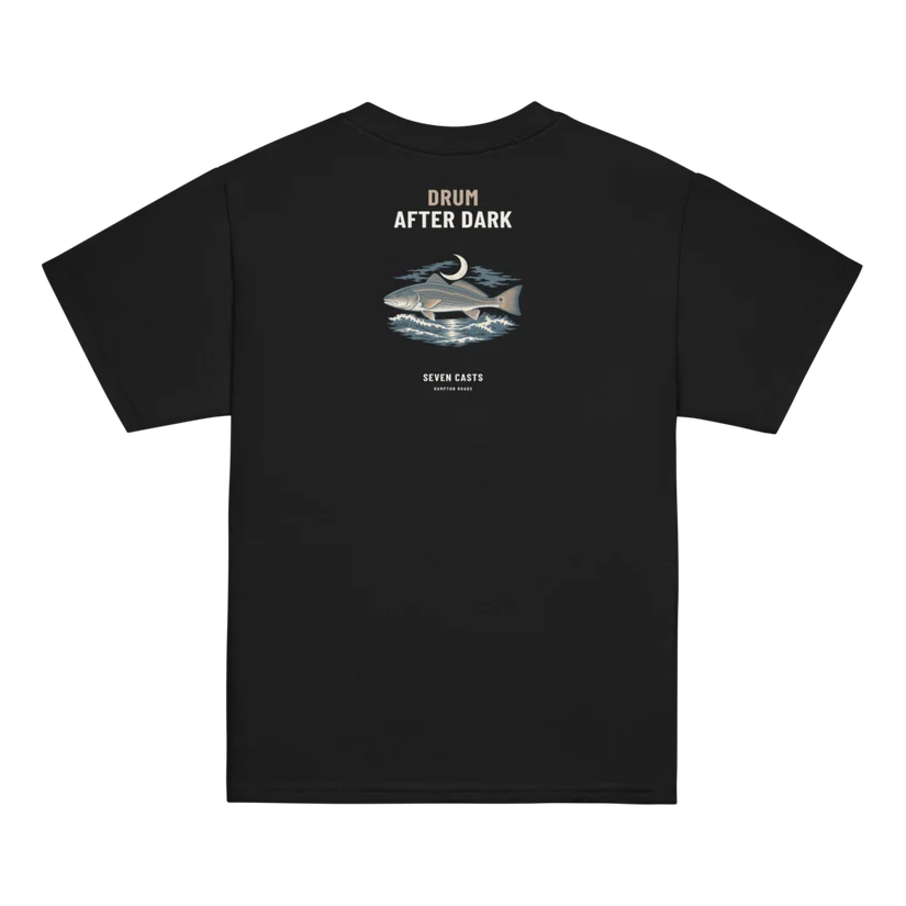 Seven Casts Drum After Dark Youth Tee — Printful product mockup